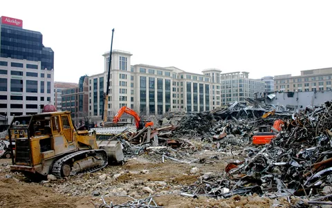 Professional building debris removal service in Dubai
